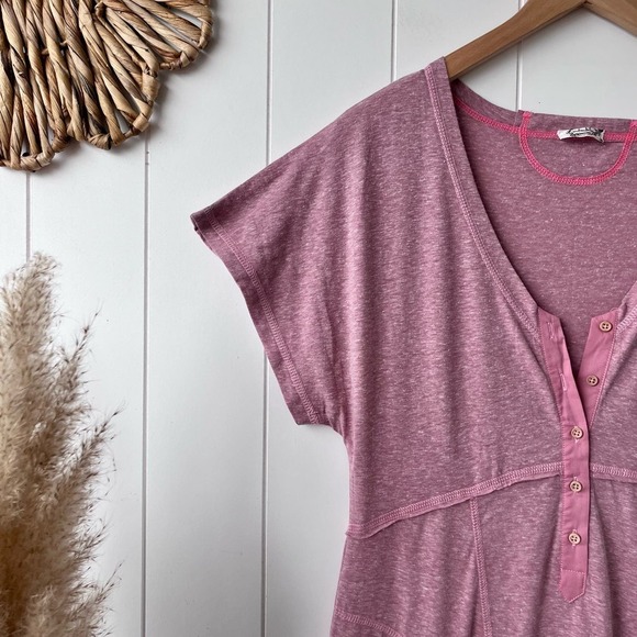 SOLD -M- Free People jumpsuit XS one-piece henley romper harem onesie - Picture 4 of 6